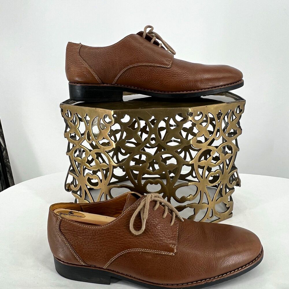 Sandro Comfort Soft and Gel Brown Leather Oxford Dress Shoes Men's 11.5 D MPN